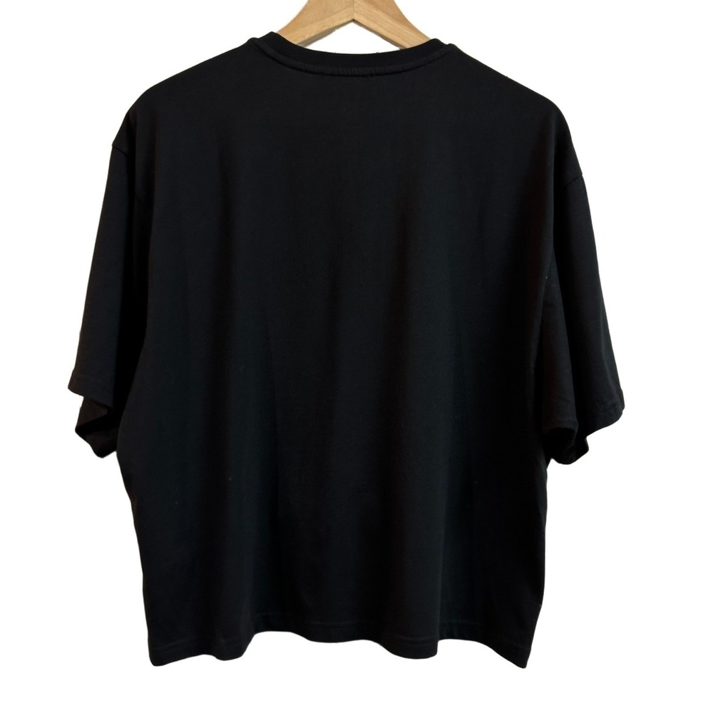 Les Benjamins Womens S Oversized Tee Black Cotton Logo T-Shirt - Picture 5 of 7
